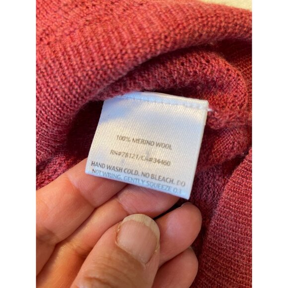 Eileen Fisher Womens Red V-Neck Lightweight Knit Sweater Top M - Picture 8 of 8
